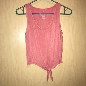 AE pink tie tank